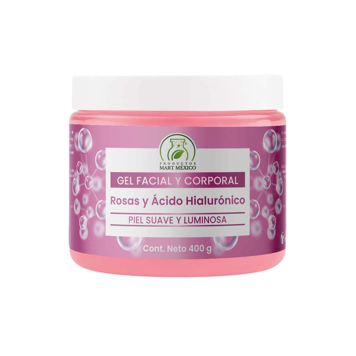 Gel de rosas con ácido hialurónico antiarrugas