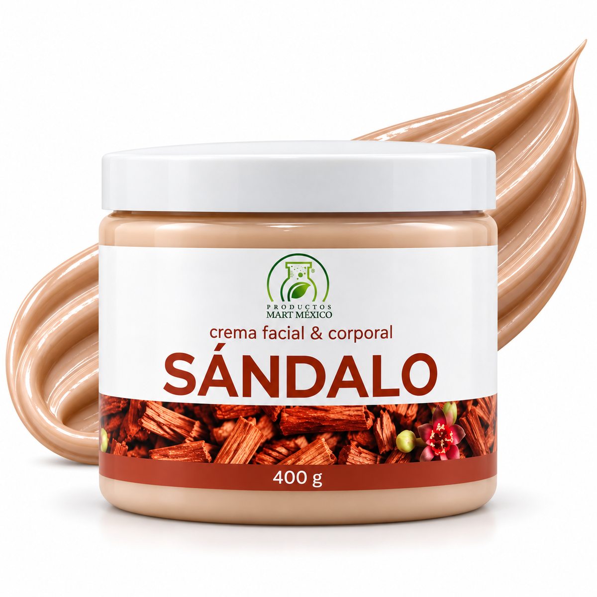 Crema corporal y facial sándalo calma e hidrata