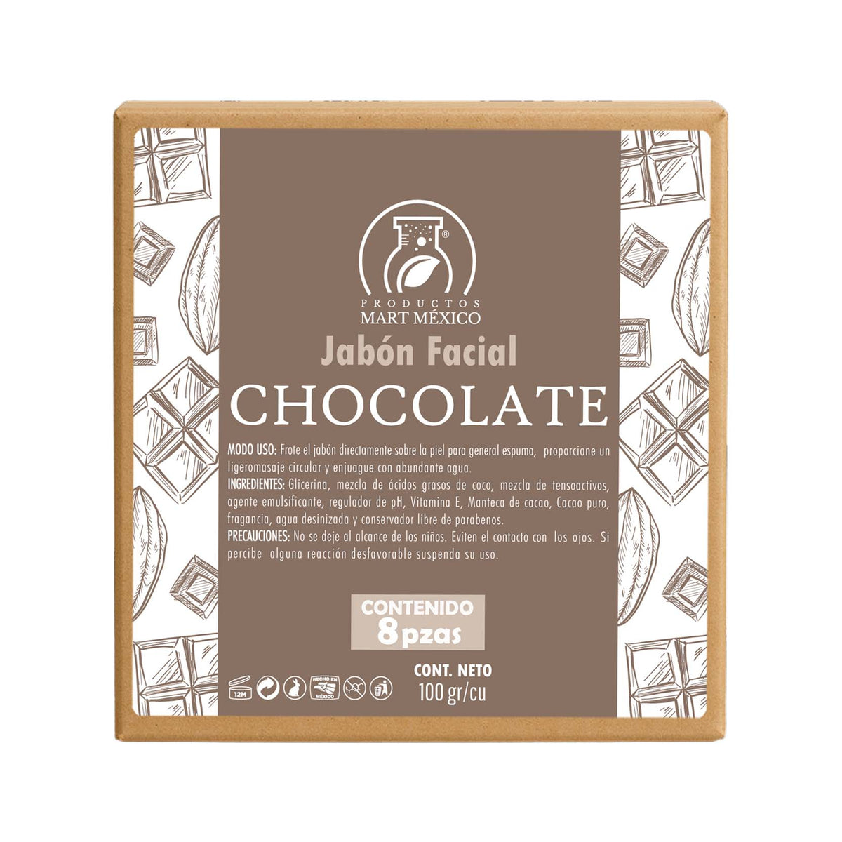 Jabón barra cocoa y chocolate