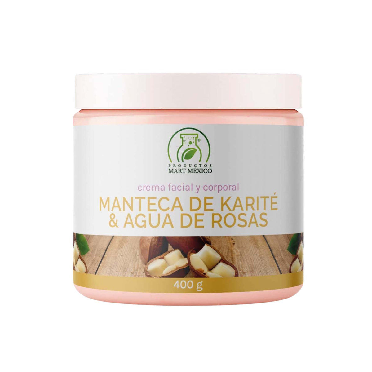 Crema corporal manteca de karite y agua de rosas