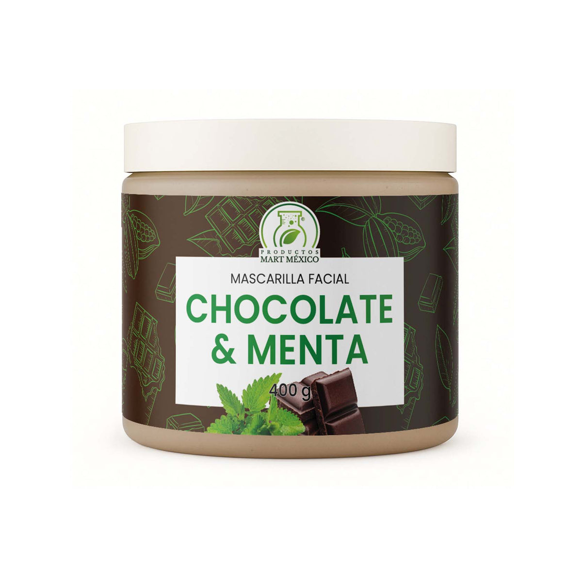 Mascarilla de chocolate y menta antioxidante