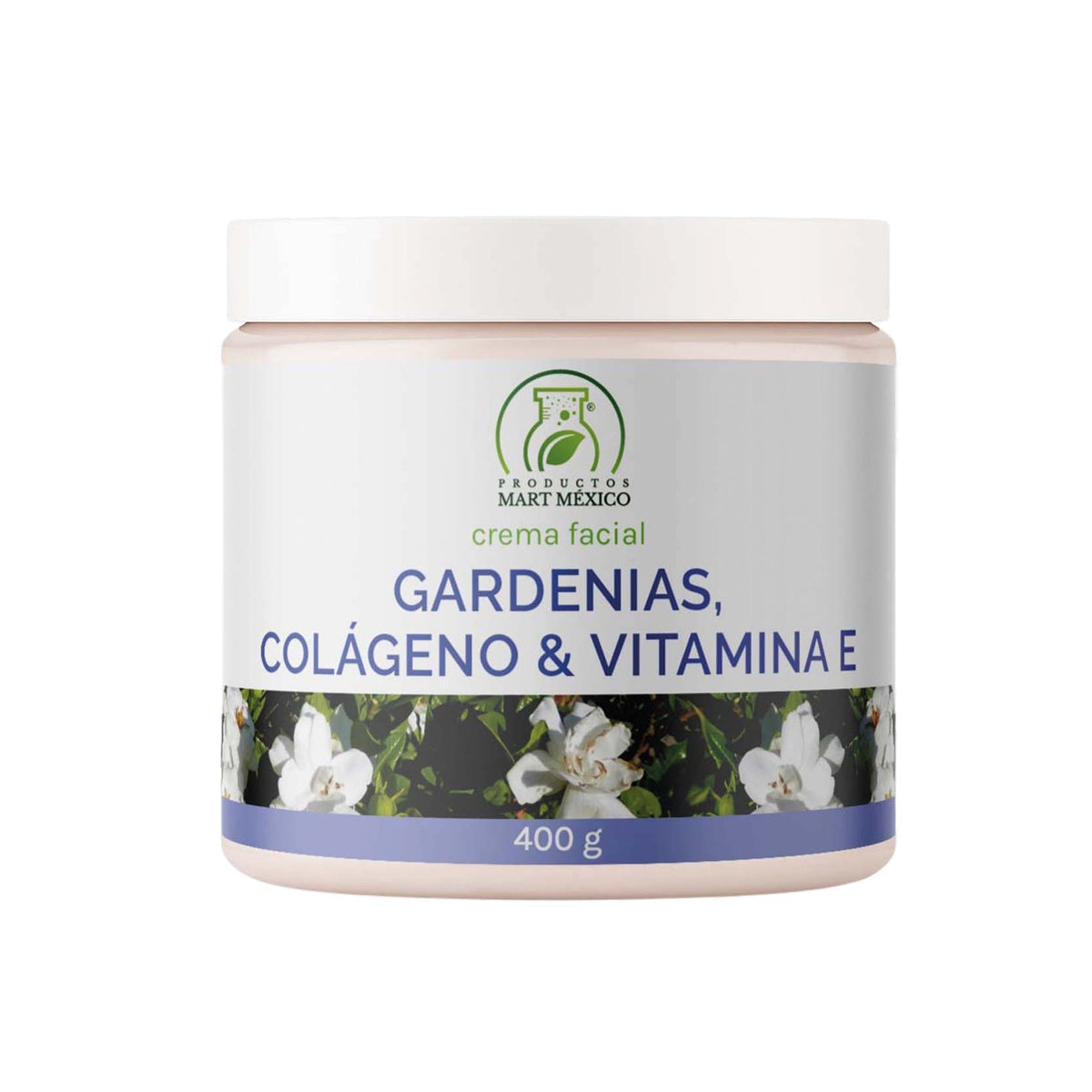 Crema facial y corporal de gardenias, colágeno y vitamina E piel tersa