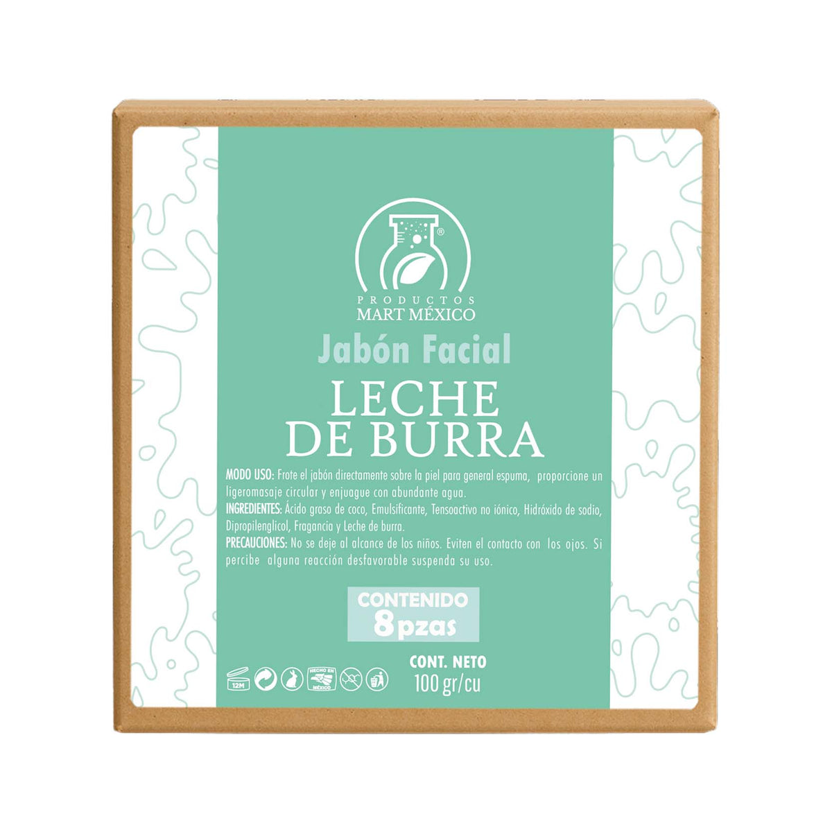 Jabón barra de leche de burra y aceite de coco