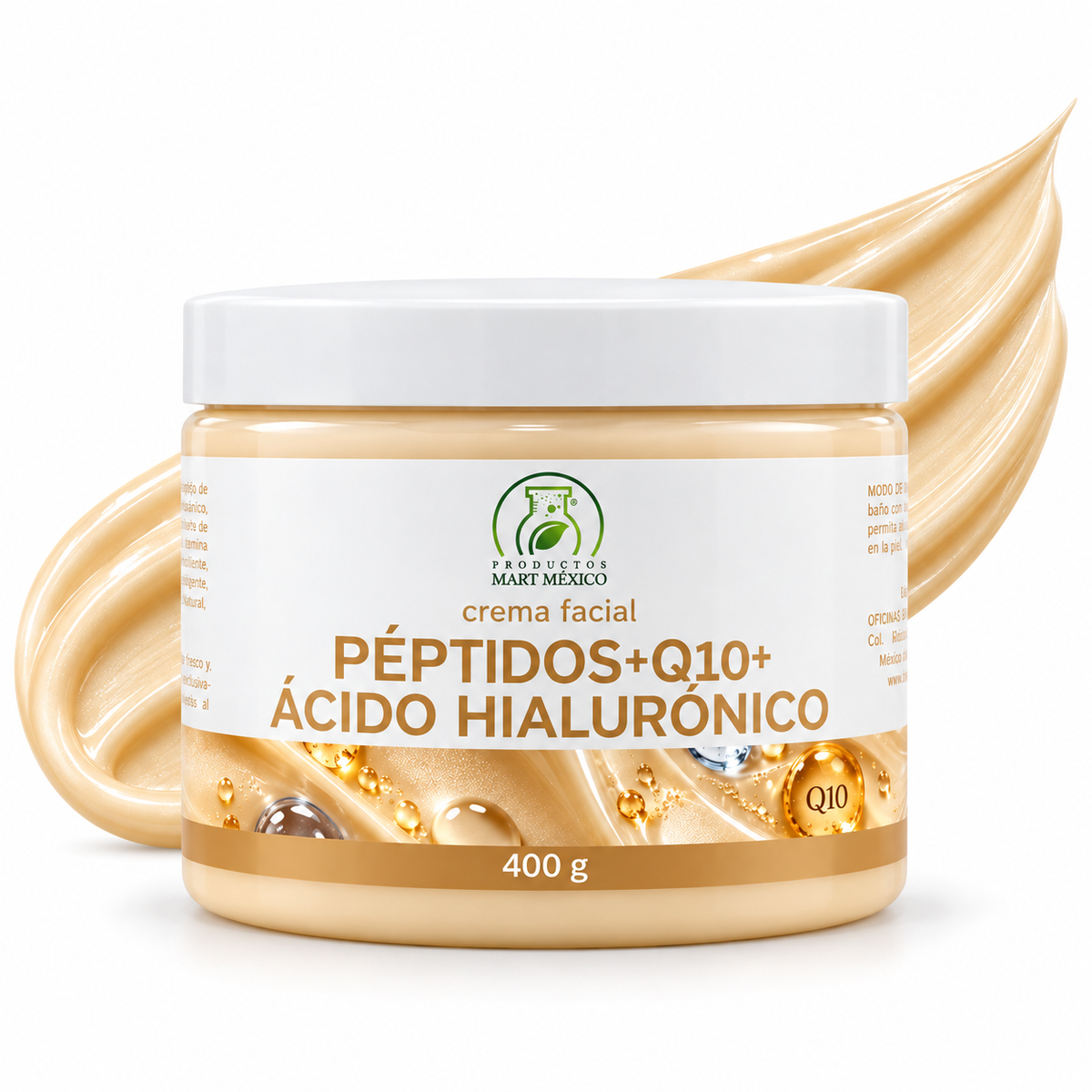 Crema corporal y facial péptidos+Q10+ácido hialurónico