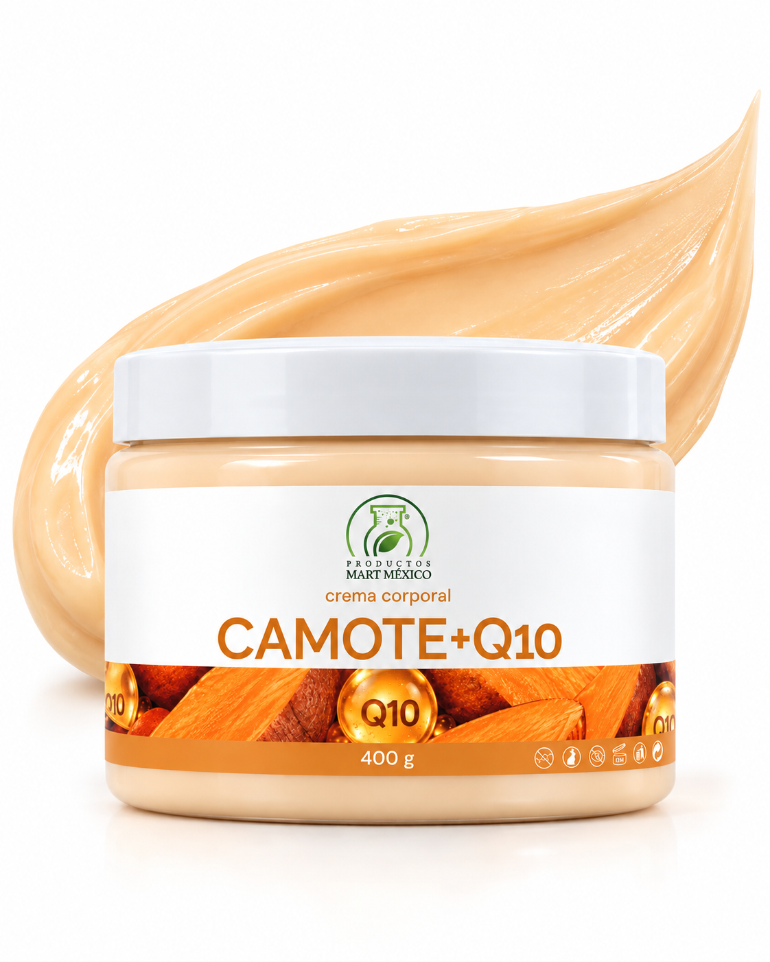 Crema facial y corporal camote + Q10 nutre la piel
