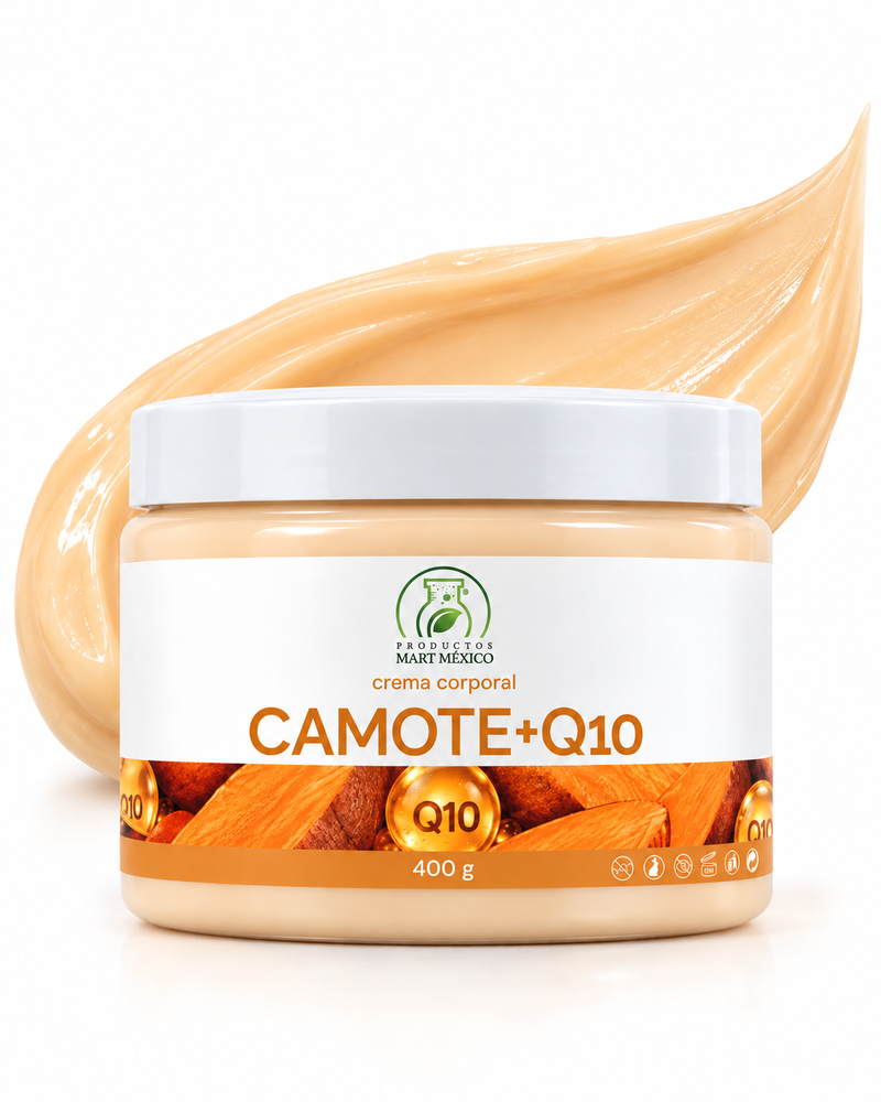 Crema facial y corporal camote + Q10 nutre la piel