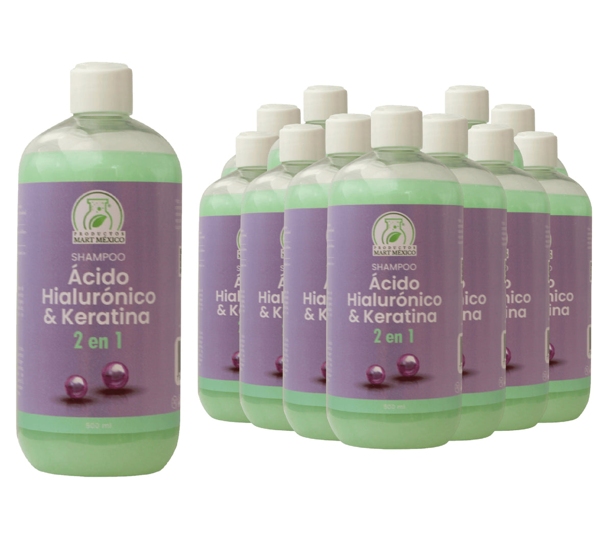 Shampoo capilar de ácido hialurónico y keratina