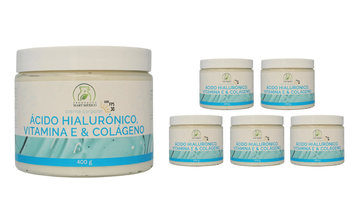 Crema de colágeno, vitamina E y ácido hialurónico FPS 30
