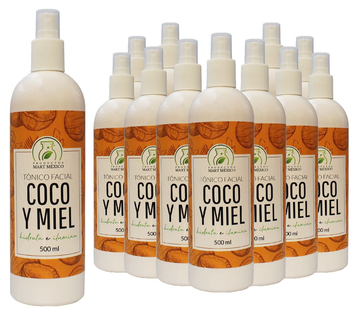 Tónico facial de coco con miel orgánica
