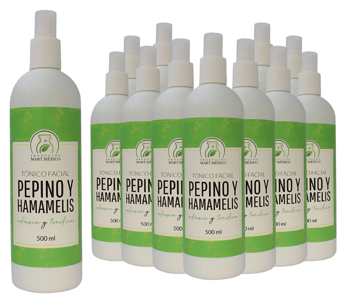 Tónico facial de pepino con hamamelis