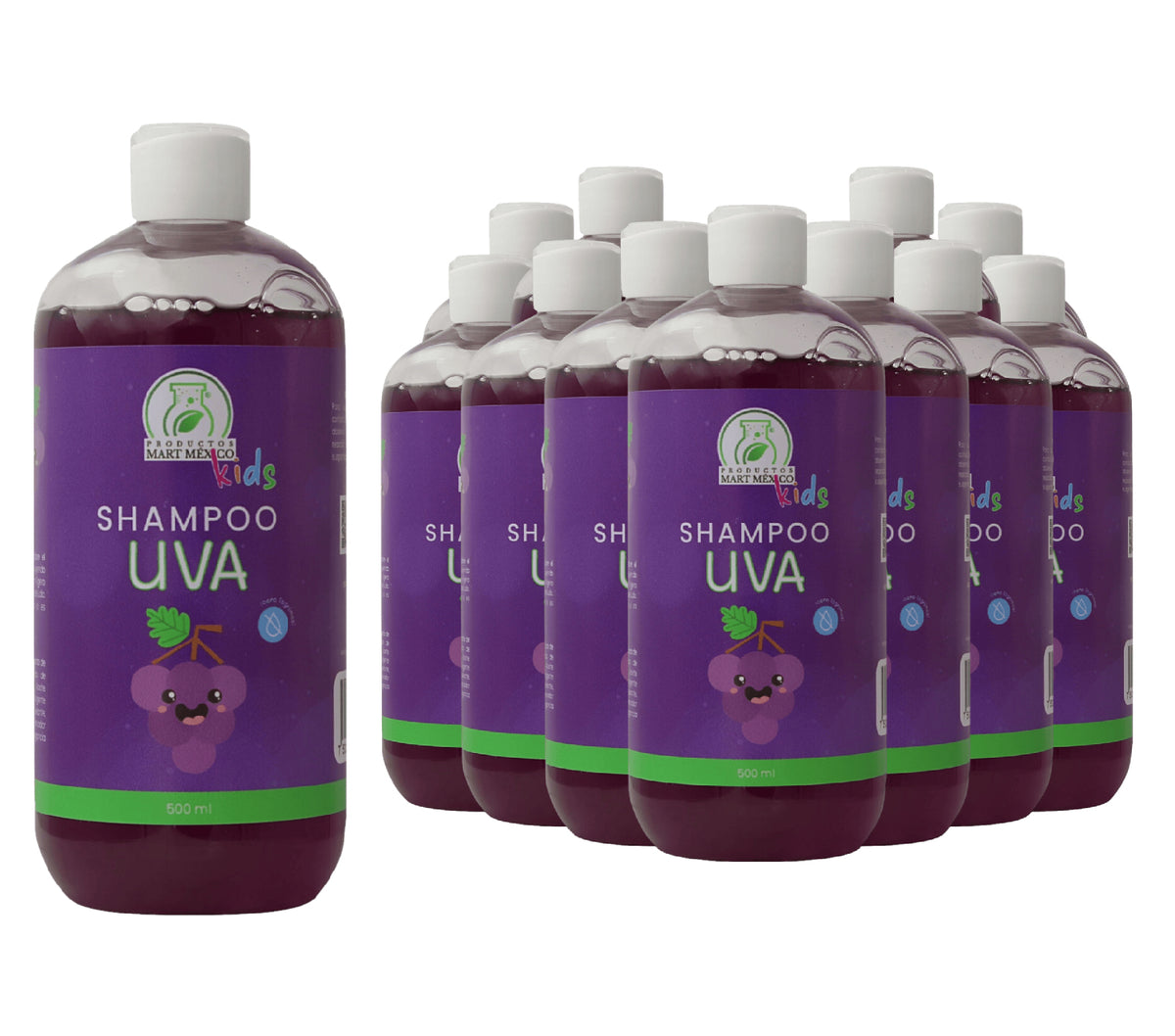 Shampoo capilar de uva libre de lágrimas kids