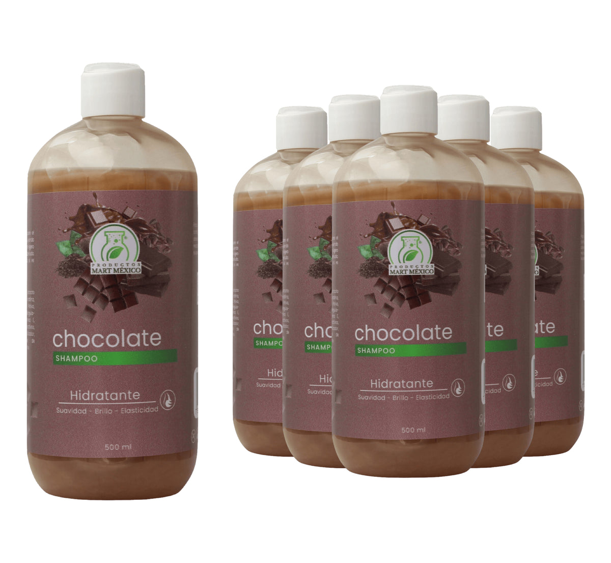 Shampoo de chocolate anti-frizz hidratante