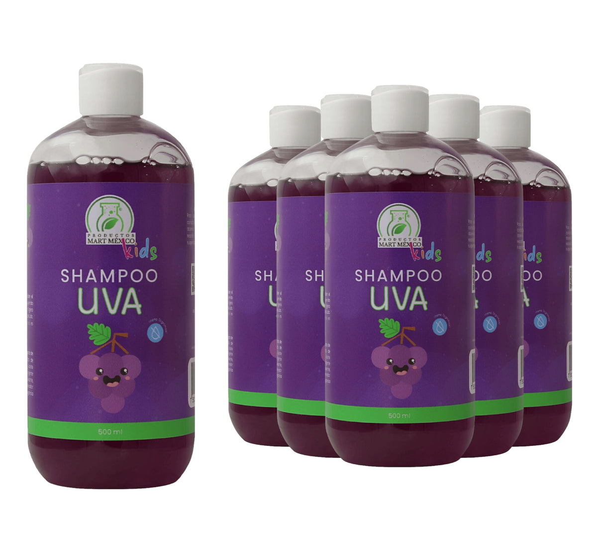 Shampoo capilar de uva libre de lágrimas kids
