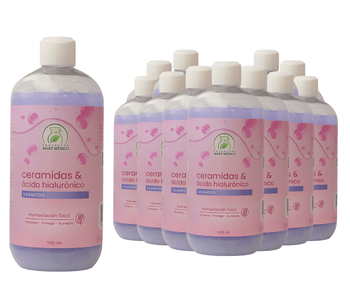 Shampoo capilar de ceramidas y ácido hialurónico