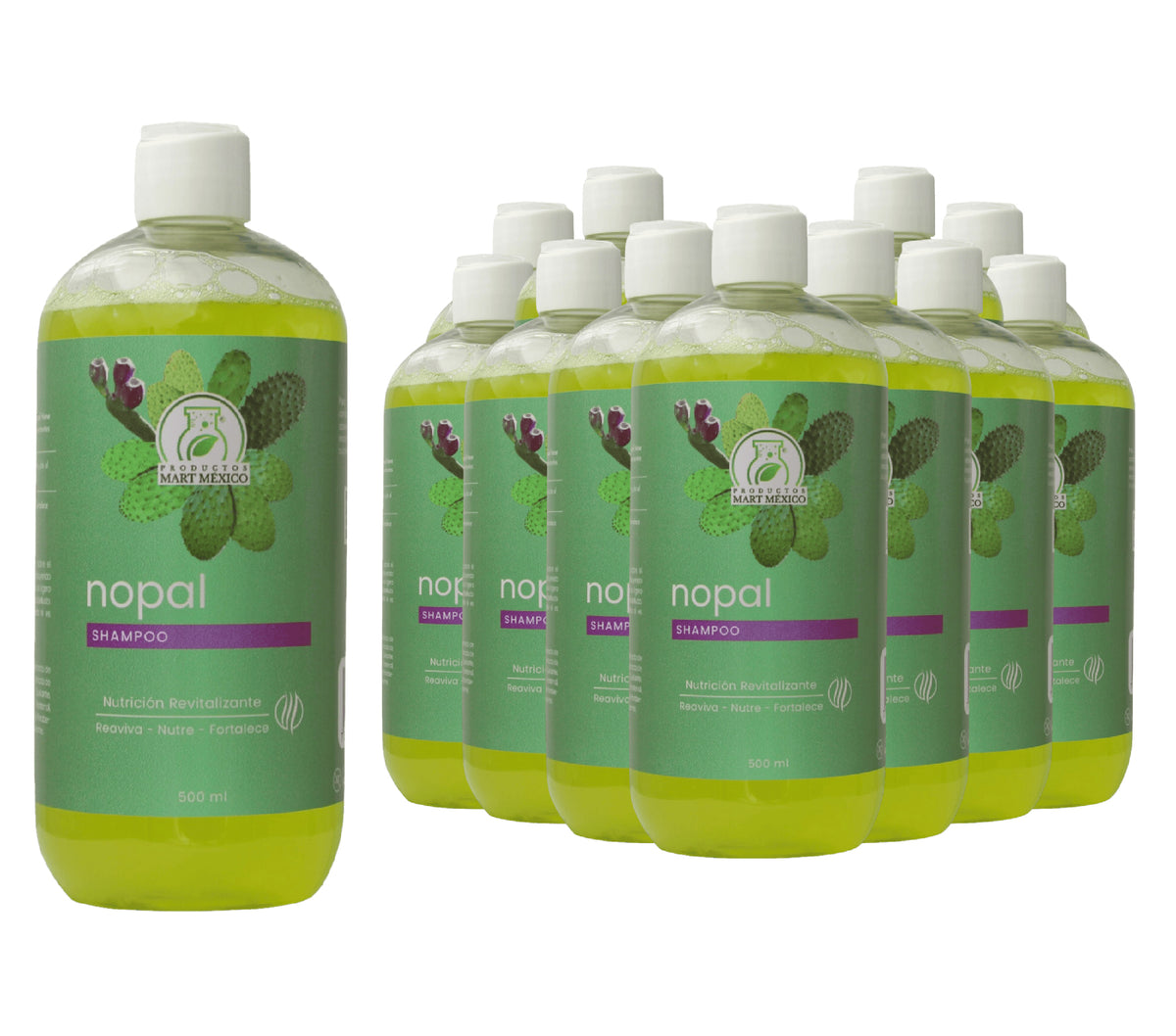 Shampoo capilar de extracto natural de nopal
