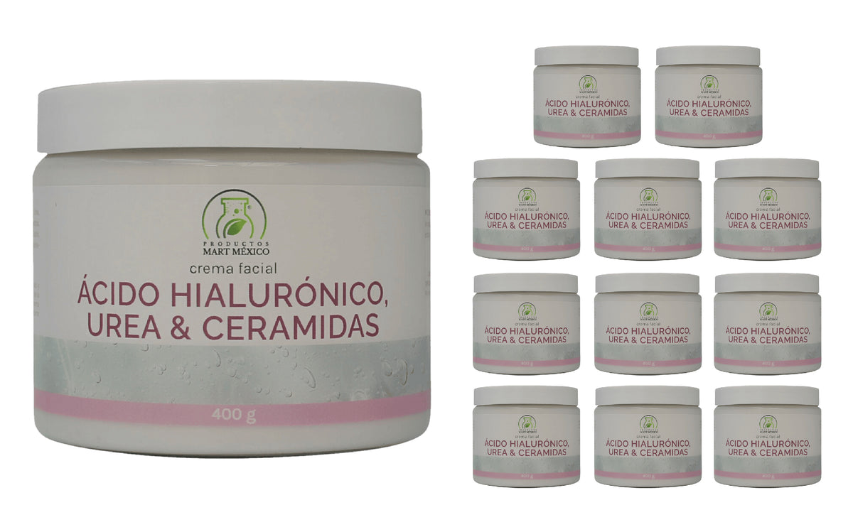 Crema facial de ácido hialurónico, urea y ceramidas