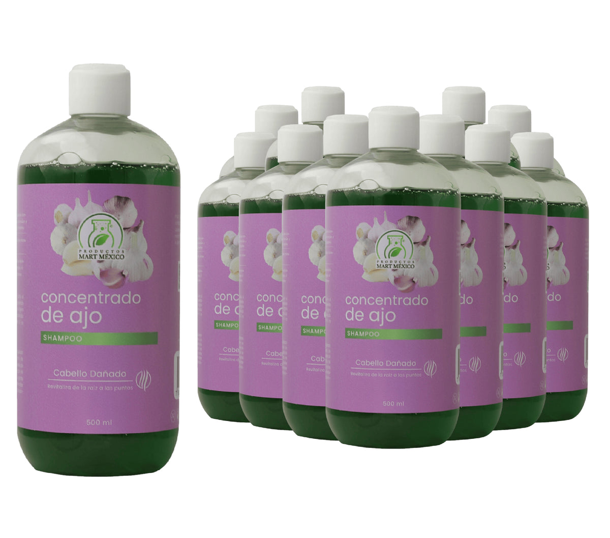 Shampoo capilar concentrado de ajo