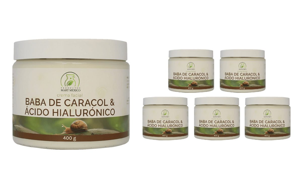 Crema facial baba de caracol con ácido hialurónico