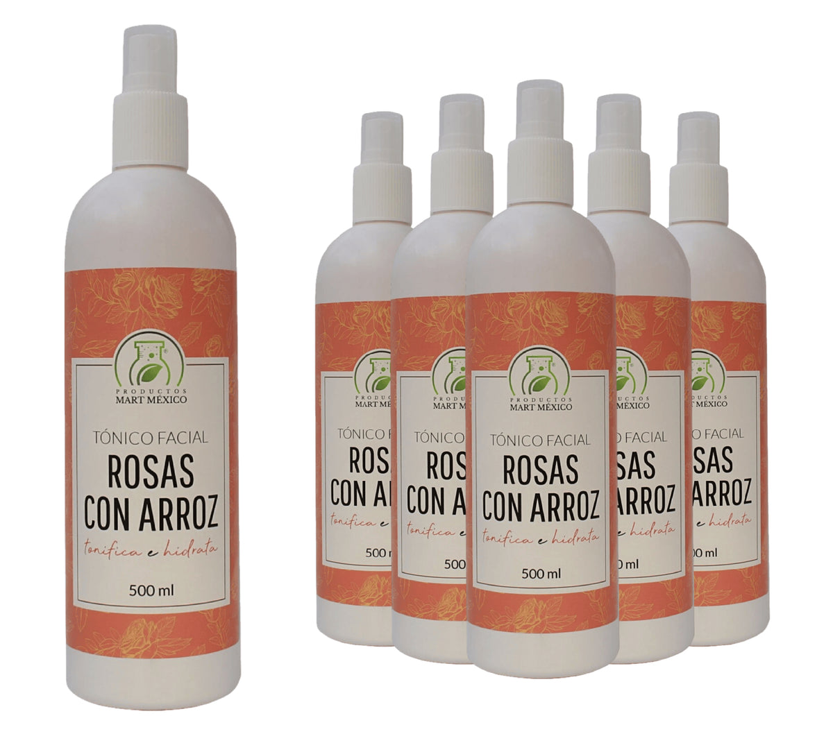 Tónico facial de rosas con arroz