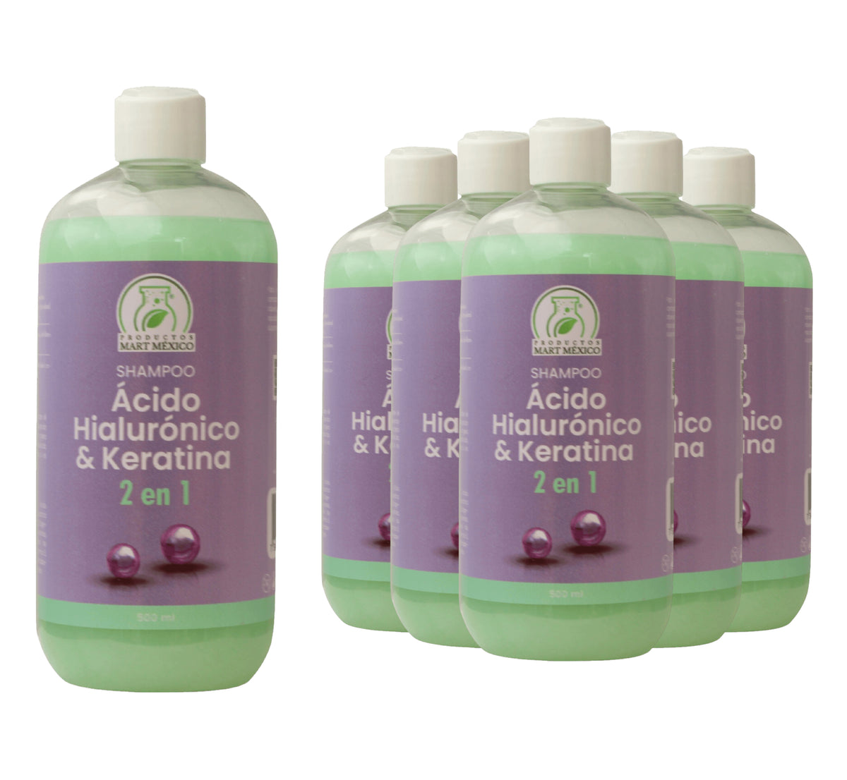 Shampoo capilar de ácido hialurónico y keratina