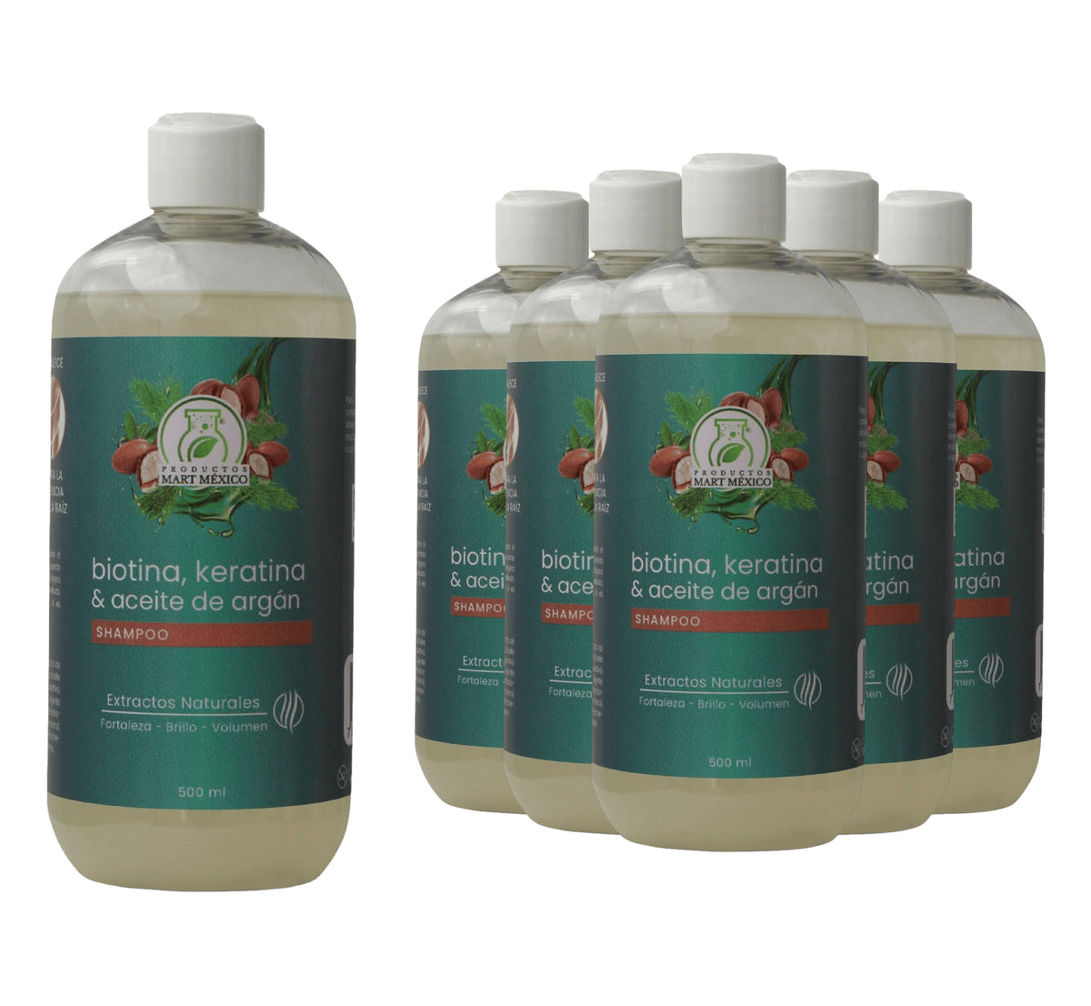 Shampoo de biotina, aceite de argán y keratina