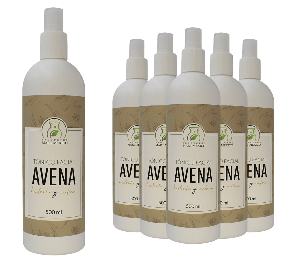 Tónico facial con extracto de avena hidratante