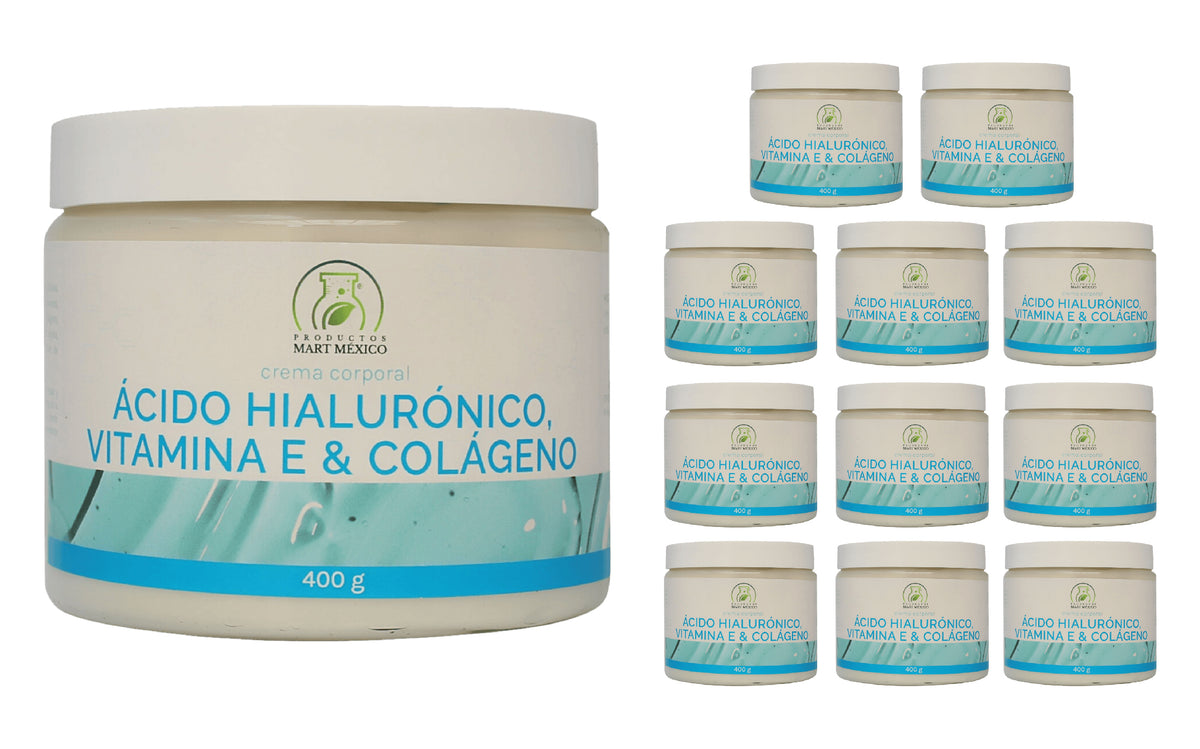 Crema de colágeno, vitamina E y ácido hialurónico