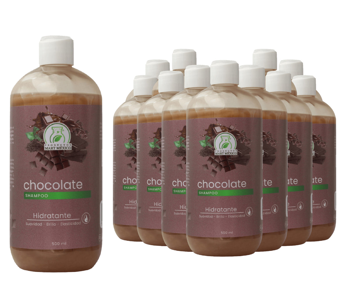 Shampoo de chocolate anti-frizz hidratante