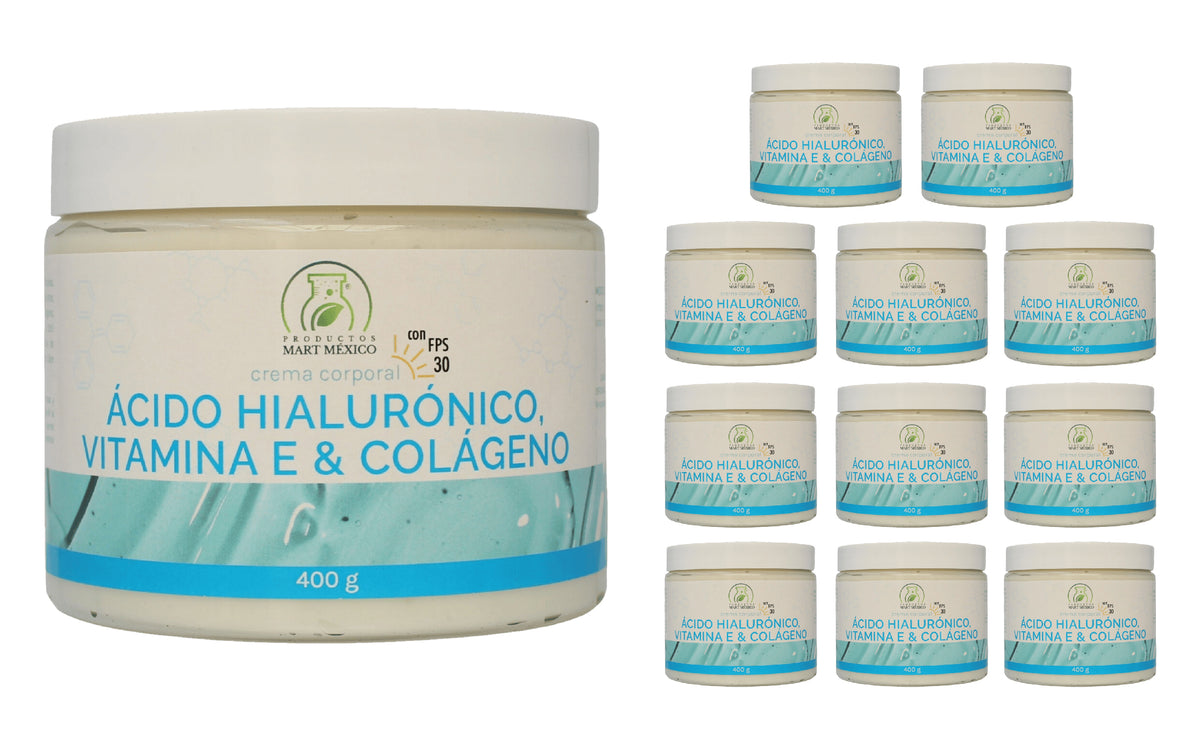 Crema de colágeno, vitamina E y ácido hialurónico FPS 30
