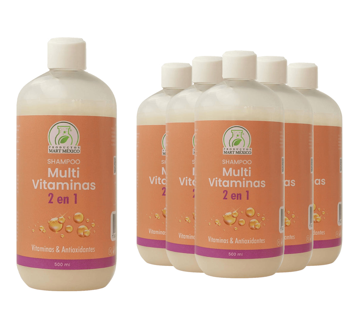 Shampoo capilar multivitaminas 2 en 1