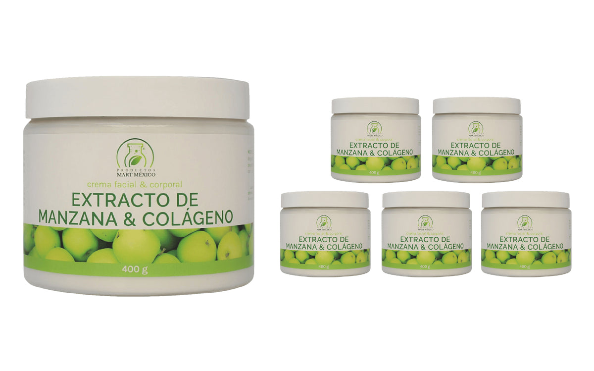 Crema facial y corporal extracto de manzana y colágeno