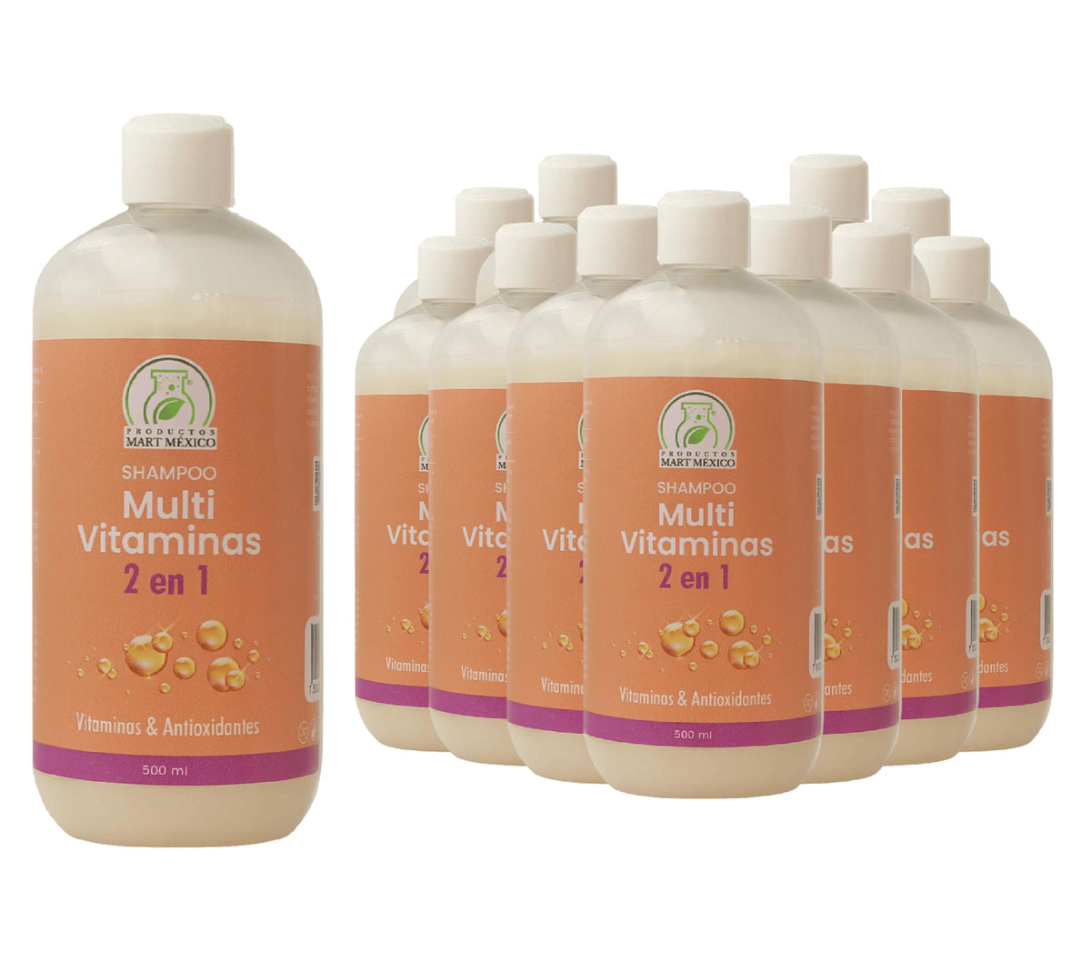 Shampoo capilar multivitaminas 2 en 1