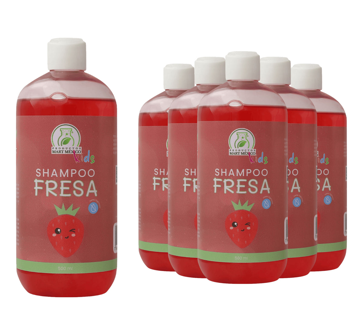 Shampoo capilar de fresa libre de lágrimas kids