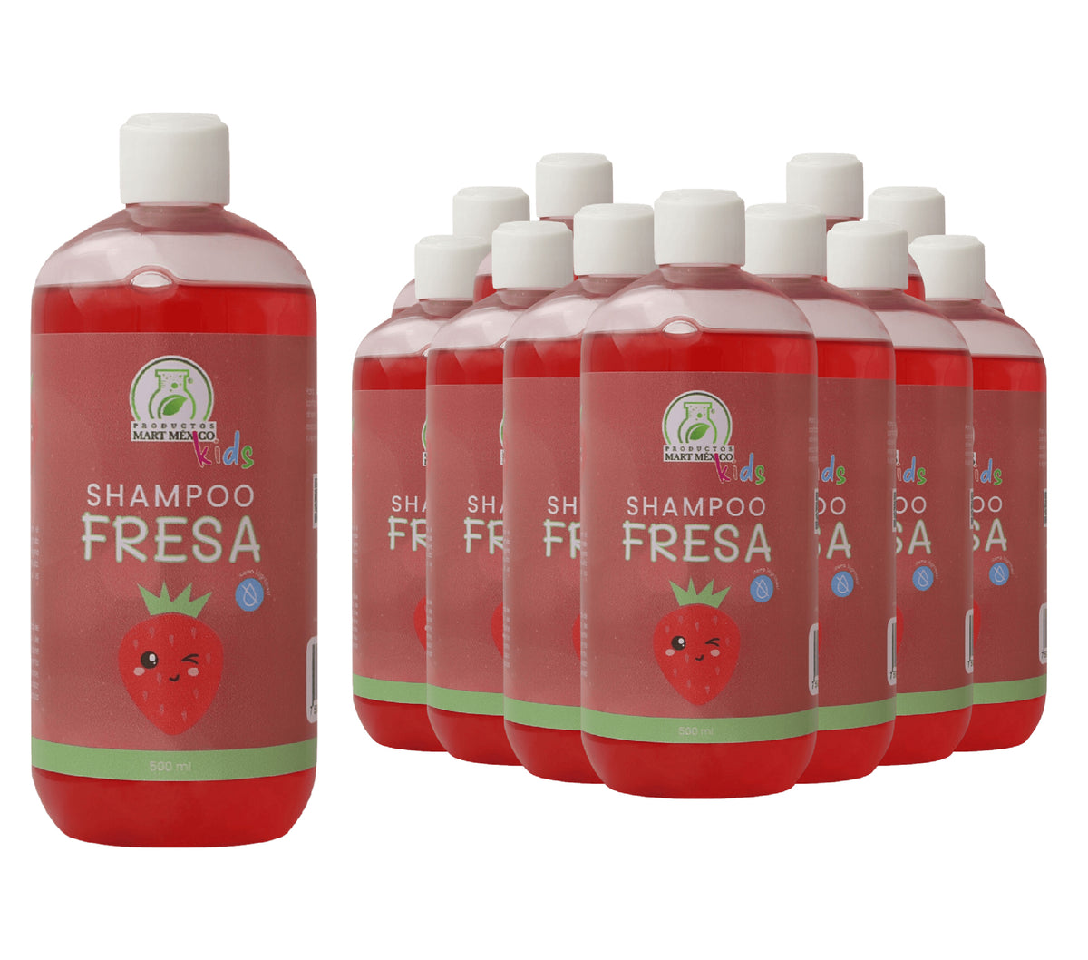 Shampoo capilar de fresa libre de lágrimas kids