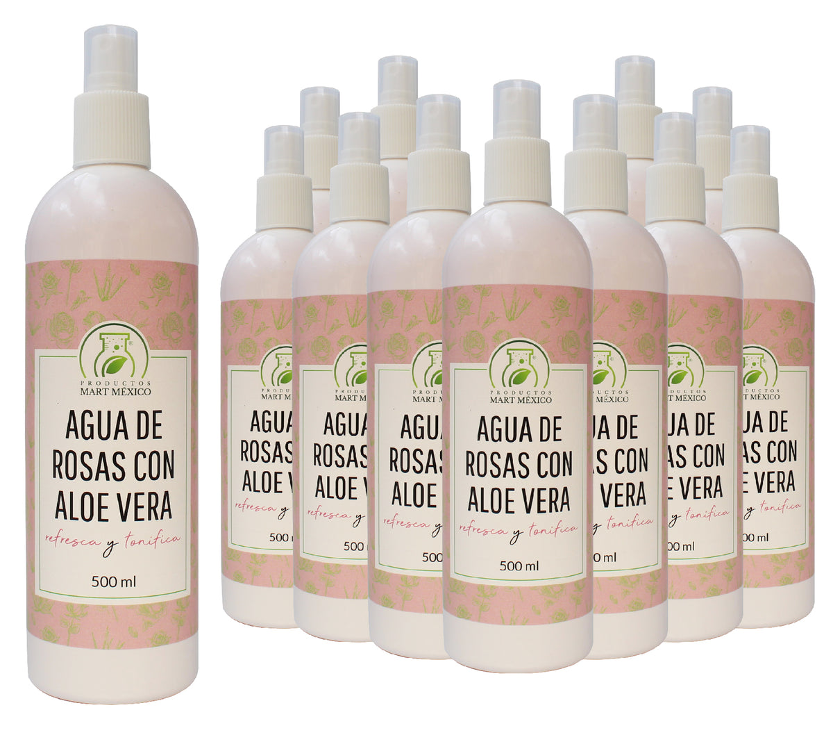 Agua de rosas con aloe vera