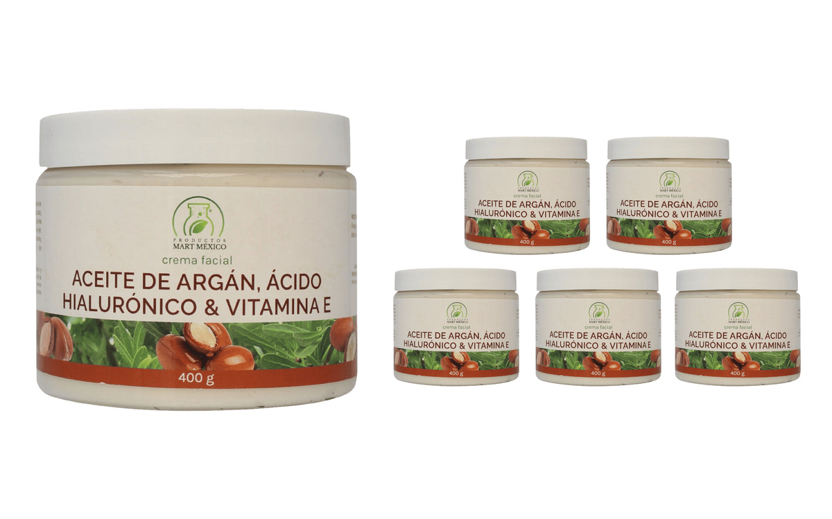 Crema antiarrugas argán, ácido hialurónico y vitamina E