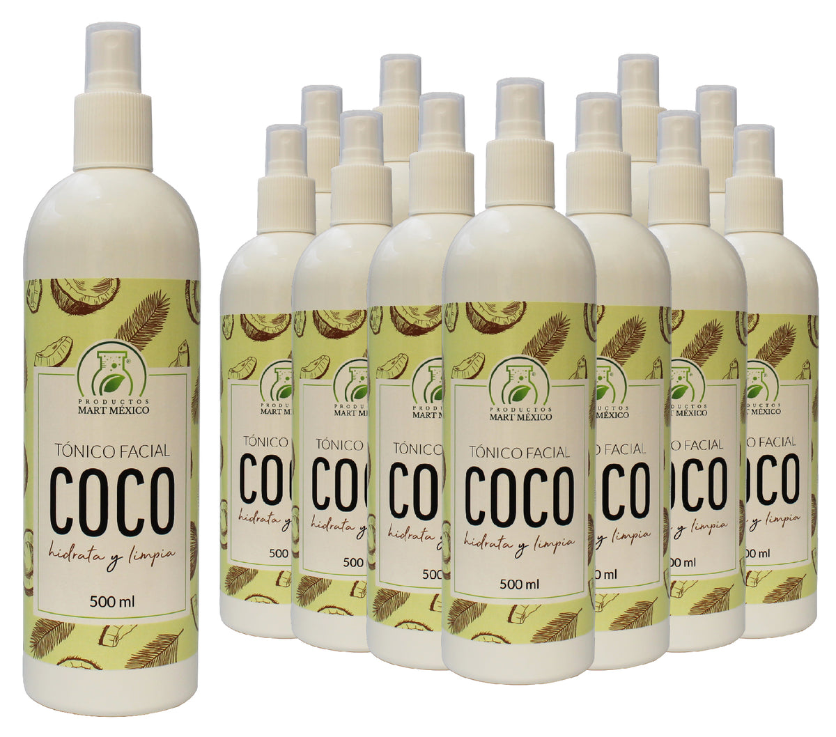 Tónico facial hidratante de coco