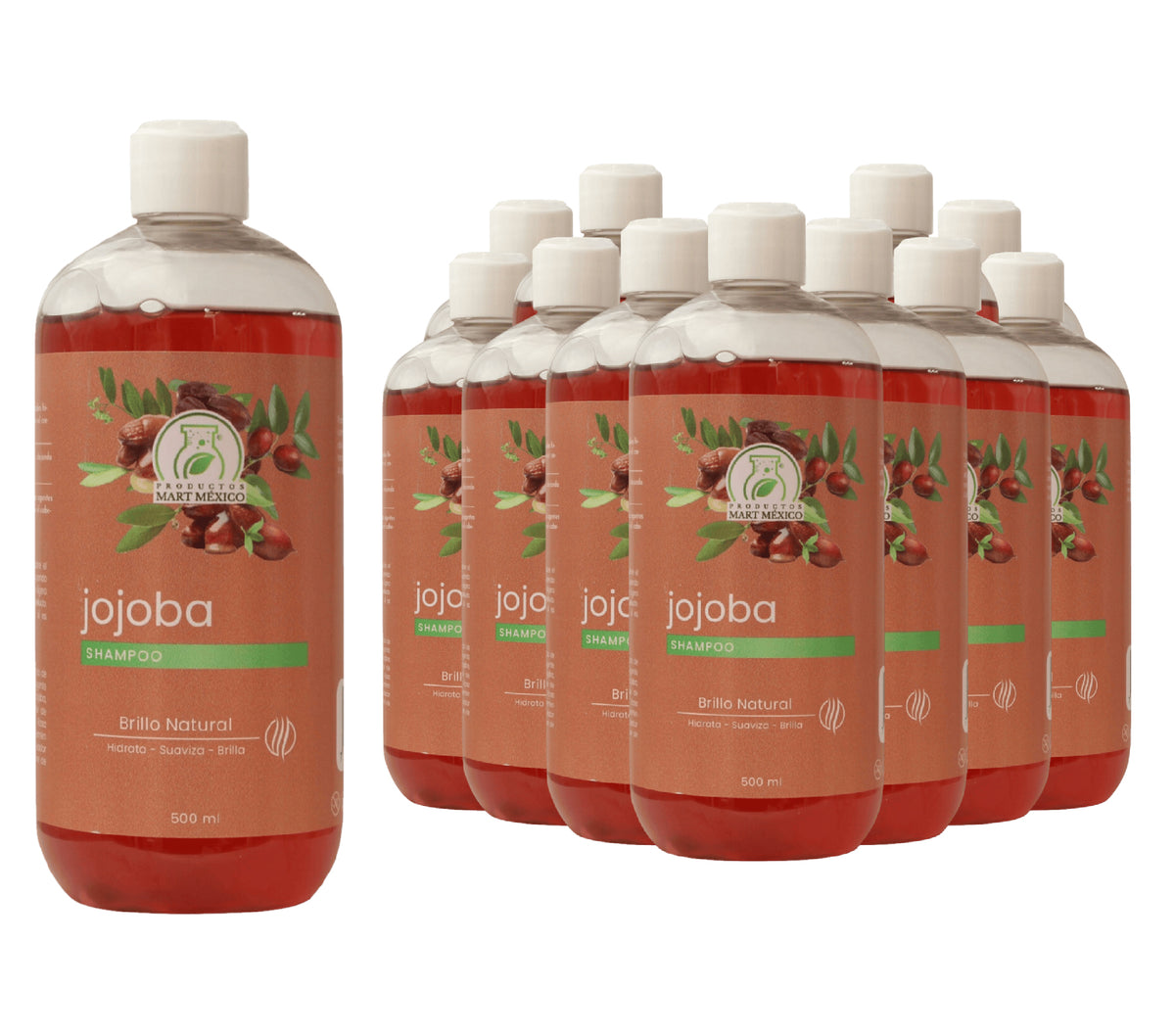 Shampoo de jojoba cabello con brillo