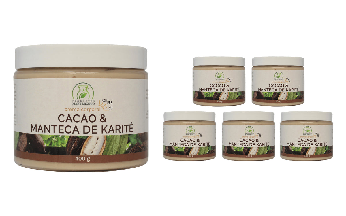 Crema de cacao y manteca de karité con FPS 30