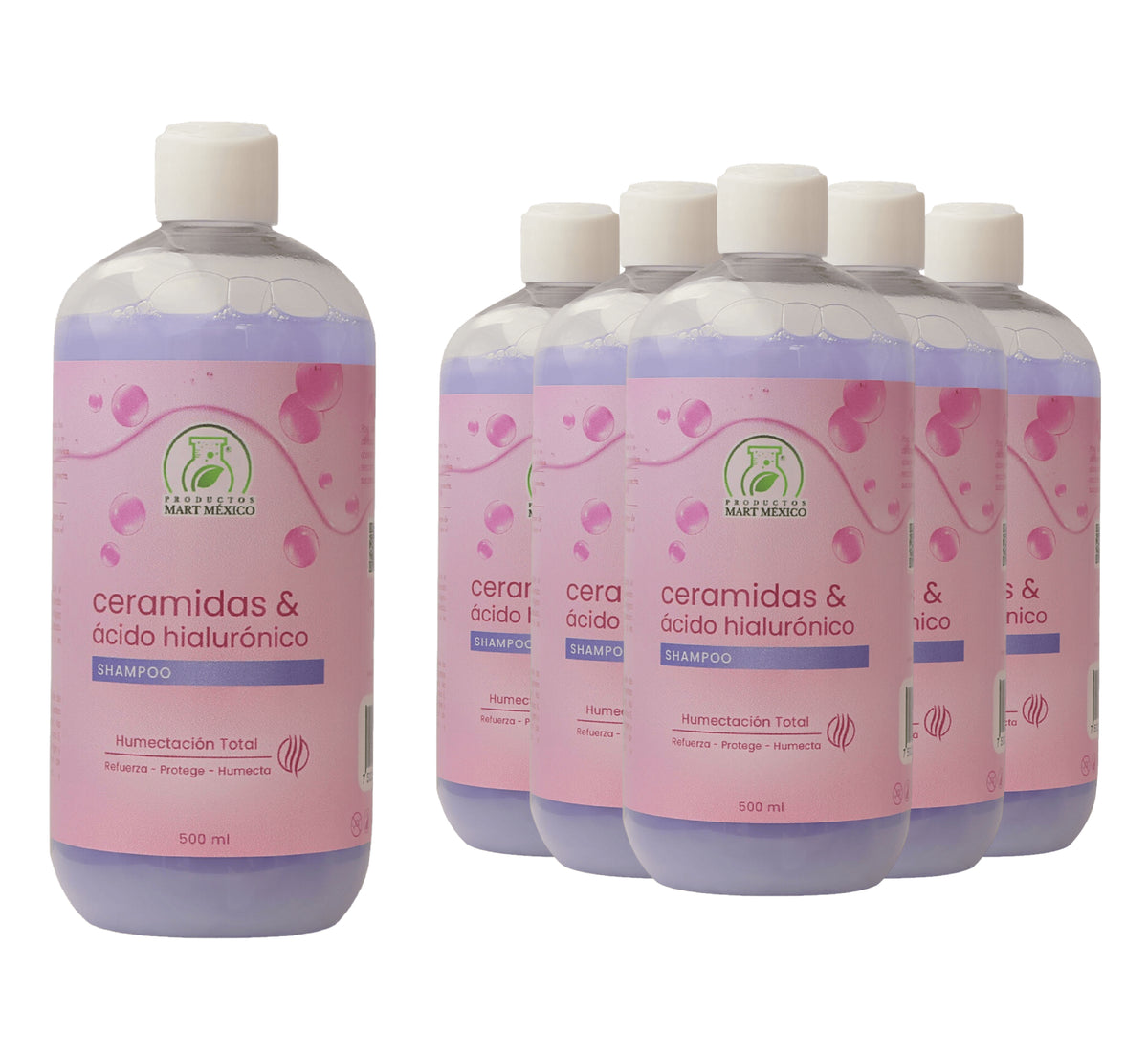Shampoo capilar de ceramidas y ácido hialurónico