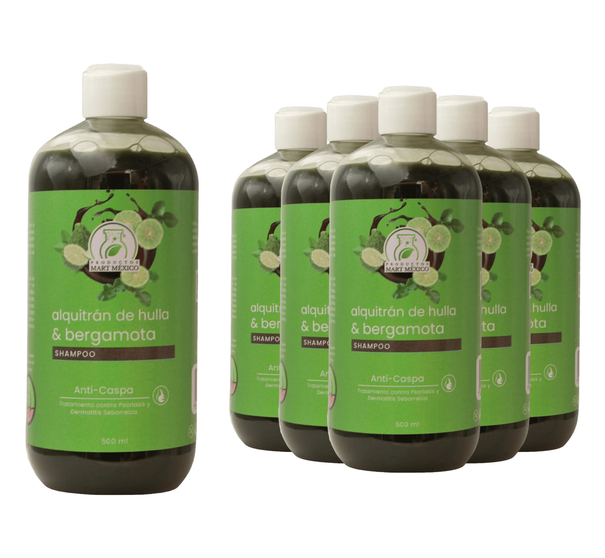 Shampoo capilar alquitrán de hulla y bergamota