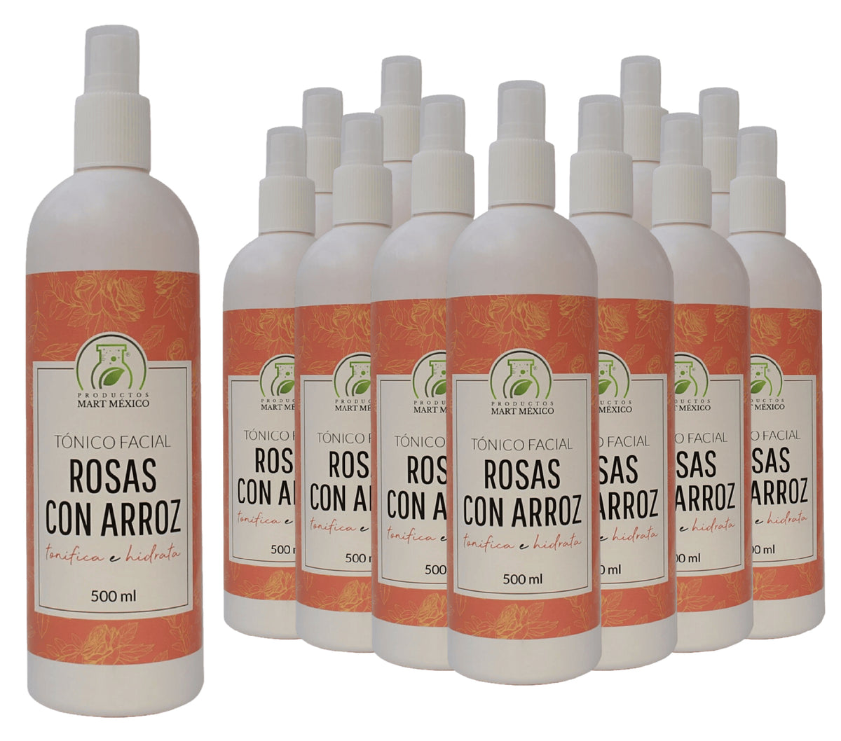 Tónico facial de rosas con arroz
