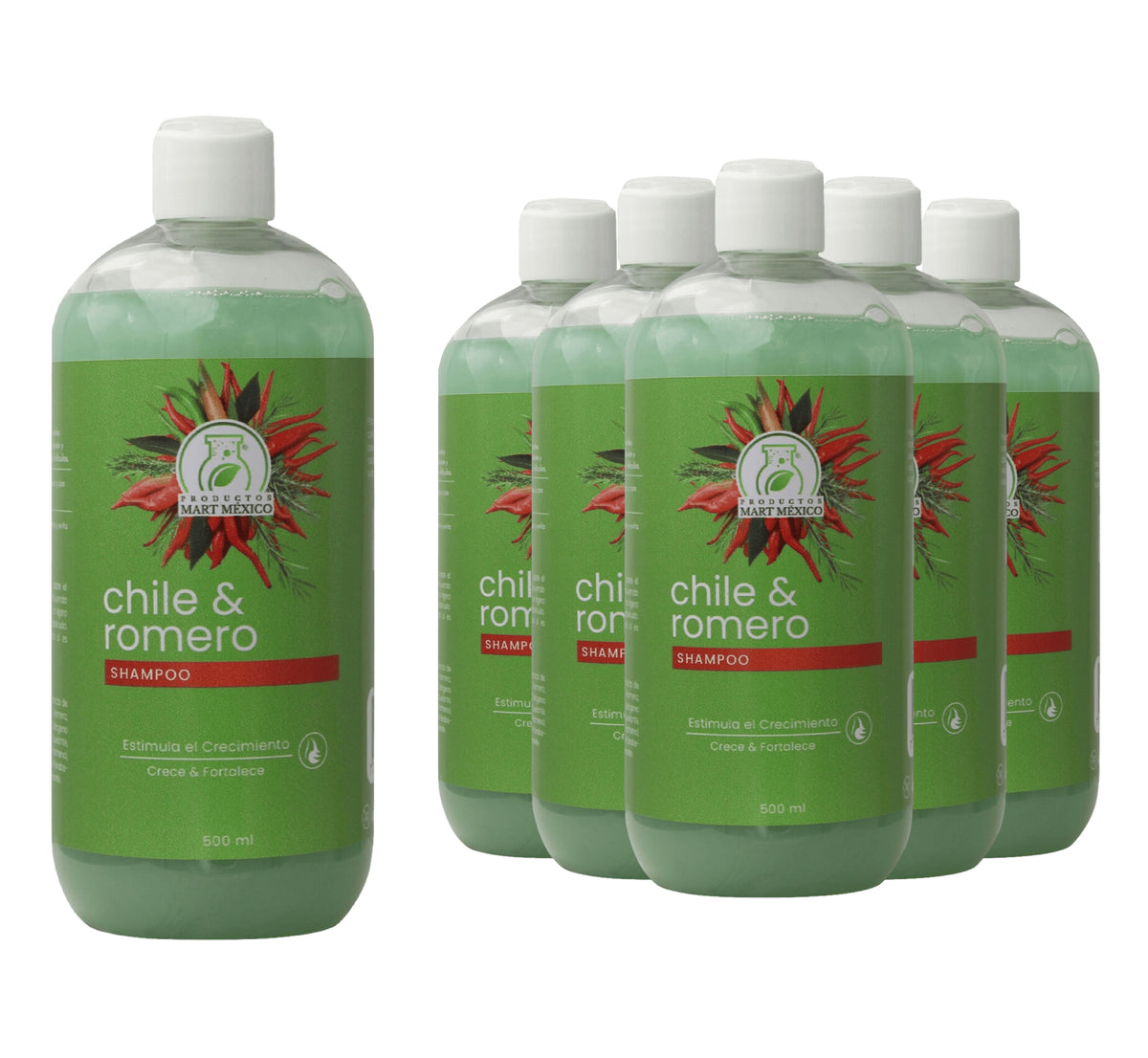 Shampoo capilar de chile y romero