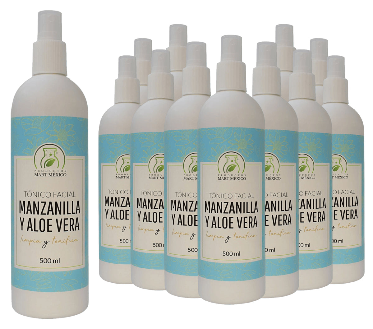 Tónico facial de manzanilla y aloe vera