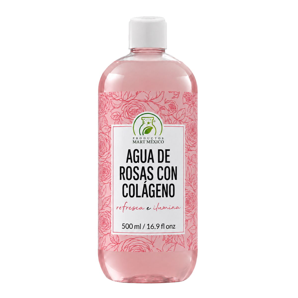 Agua de rosas con colágeno