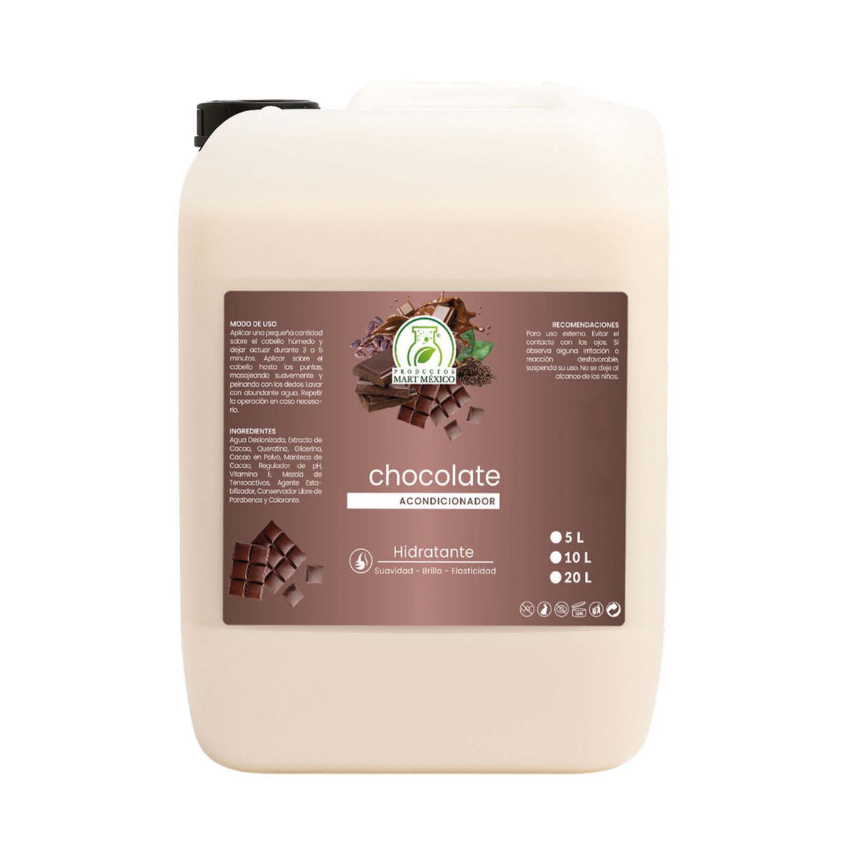 Acondicionador de chocolate anti-frizz hidratante