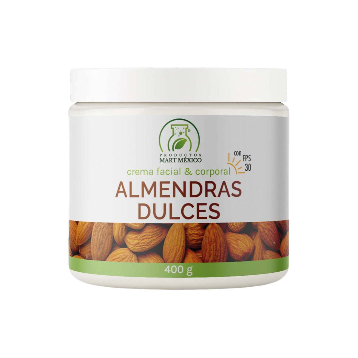 Crema de almendras dulces con FPS 30
