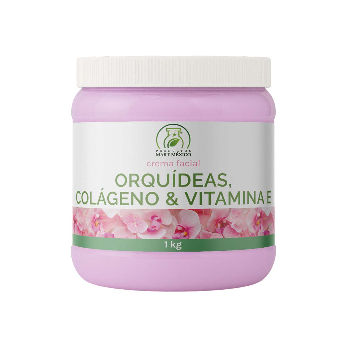 Crema facial de orquídeas, colágeno y vitamina E