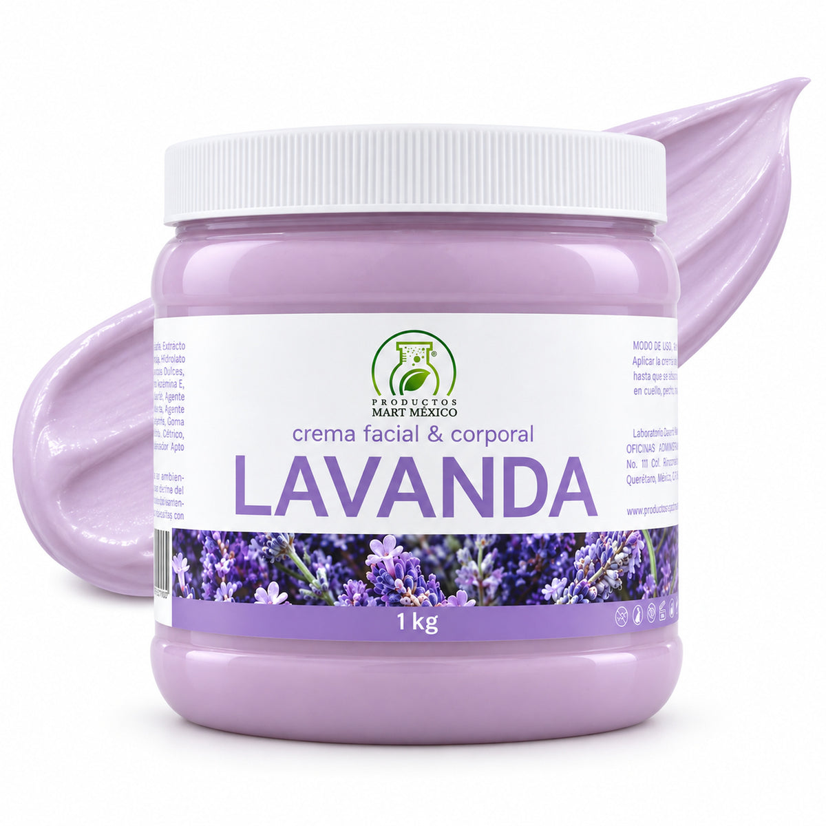 Crema corporal y facial lavanda calma y suaviza