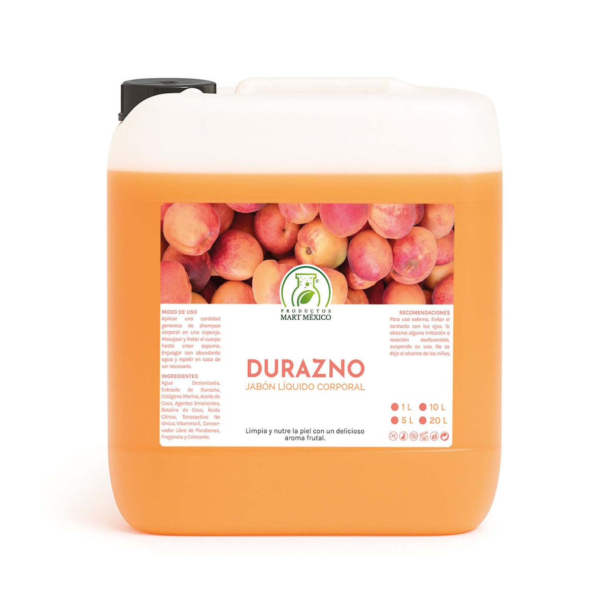 Jabón líquido corporal de durazno